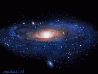 A Picture Of A Spiral Galaxy With The Name Edytka1754 On The Bottom Right GIF