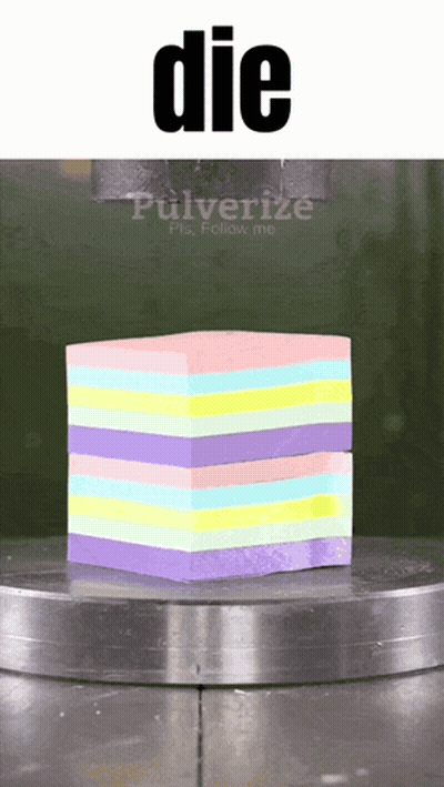 A Picture Of A Stack Of Sticky Notes With The Word Die Above It GIF