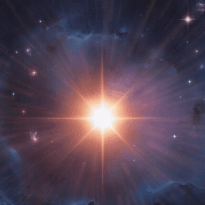 A Picture Of A Star With A Bible Verse Above It GIF