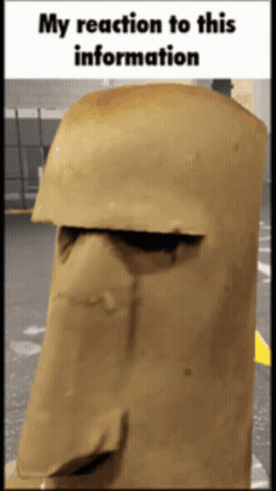 A Picture Of A Statue With The Words My Reaction To This Information GIF