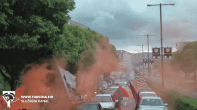 A Picture Of A Street With The Website Www.torcida.hr GIF