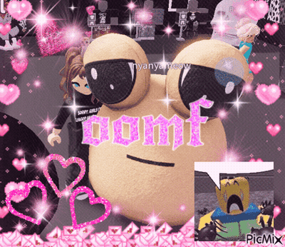 A Picture Of A Stuffed Animal That Says Domf GIF