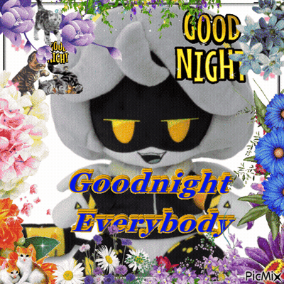 A Picture Of A Stuffed Animal That Says Good Night GIF