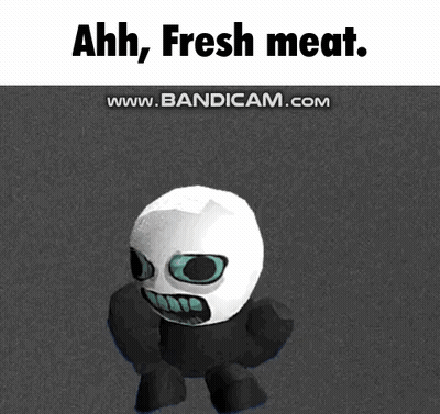 A Picture Of A Stuffed Animal With The Words Ahh , Fresh Meat . GIF