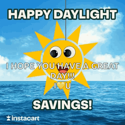 A Picture Of A Sun With Googly Eyes And The Words Happy Daylight I Hope You Have A Great Day GIF