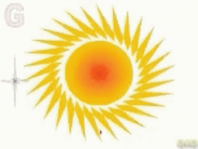 A Picture Of A Sun With The Words `` Good Morning Good Day '' On It . GIF