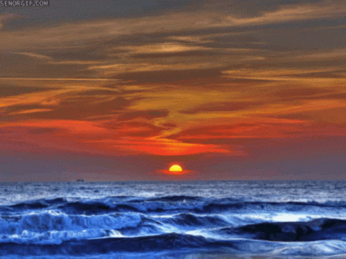 Sunset Over Water With Senorigif.com GIF