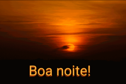 A Picture Of A Sunset With The Words Boa Noite GIF