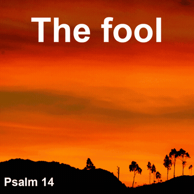A Picture Of A Sunset With The Words The Fool Psalm 14 GIF
