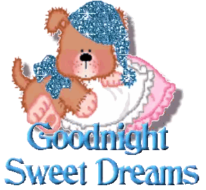 A Picture Of A Teddy Bear With The Words Goodnight Sweet Dreams Written Below It Sticker