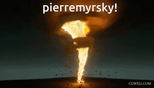 A Picture Of A Tornado With The Words Pierremyrsky Written Above It GIF