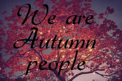 A Picture Of A Tree With The Words We Are Autumn People GIF