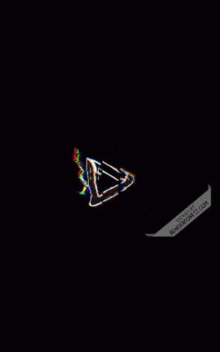 A Picture Of A Triangle On A Black Background With A White Arrow Pointing To It GIF
