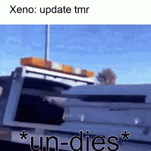 A Picture Of A Truck That Says Xeno Update Tmr GIF