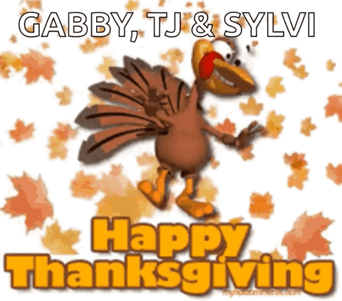 A Picture Of A Turkey With The Words Happy Thanksgiving GIF