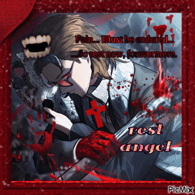 A Picture Of A Vampire With The Words Pain Must Be Endured On It GIF