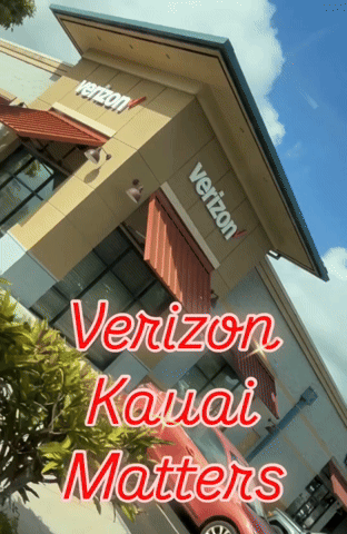 A Picture Of A Verizon Store With The Words Verizon Hawaii Matters On It GIF