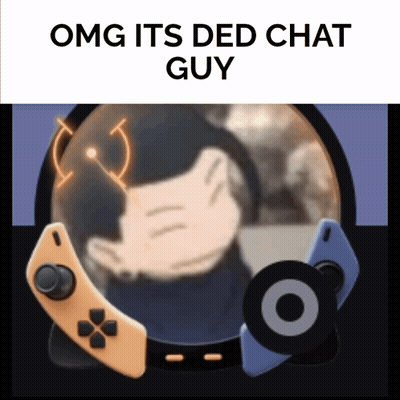 A Picture Of A Video Game Controller With The Words Omg Its Ded Chat Guy Below It GIF