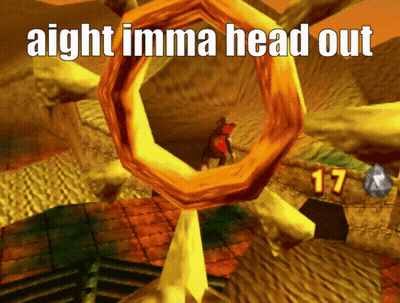 A Picture Of A Video Game With The Words " Aight Imma Head Out " On It GIF