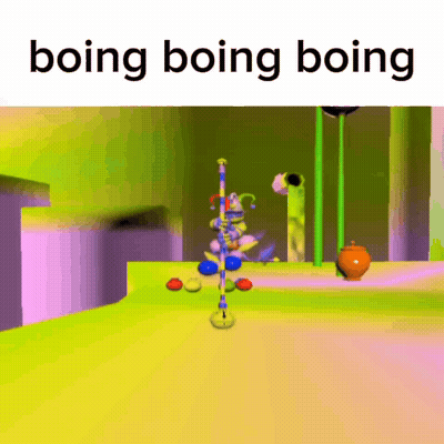 A Picture Of A Video Game With The Words Boing Boing Boing GIF