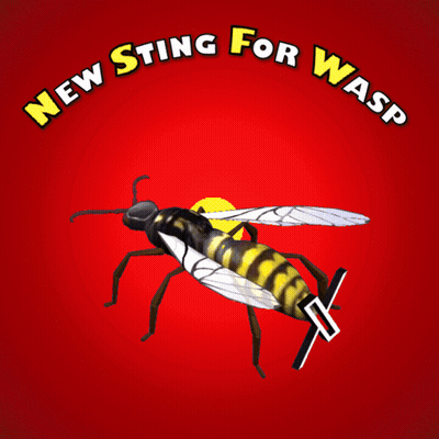 A Picture Of A Wasp And The Words New Sting For Wasp GIF