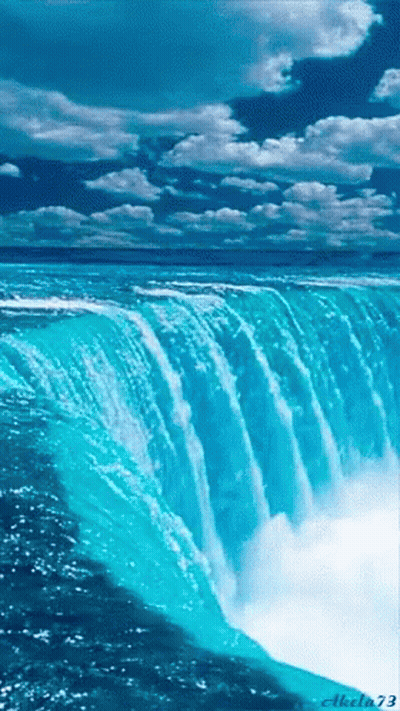 A Picture Of A Waterfall Taken By Akella73 GIF