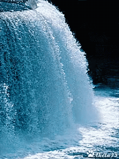 A Picture Of A Waterfall With The Name Ethela75 On The Bottom GIF