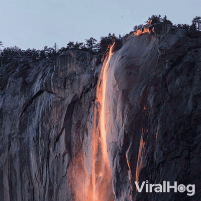 A Picture Of A Waterfall With The Word Viralhog On The Bottom GIF