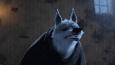 A Picture Of A Wolf With The Word Fear Behind It GIF