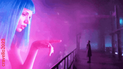 A Picture Of A Woman And A Man With The Year 2023 On It GIF