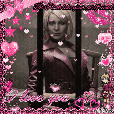 A Picture Of A Woman Behind Bars With The Words I Love You GIF