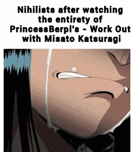 A Picture Of A Woman Crying With The Caption Nihilists After Watching The Entirety Sticker