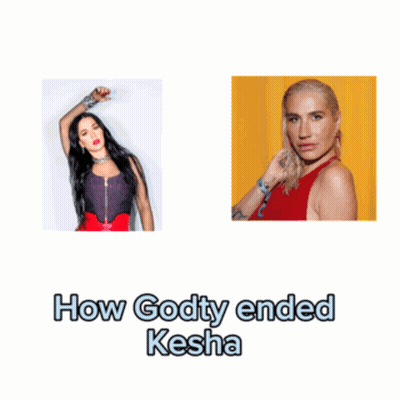 A Picture Of A Woman Next To A Picture Of An Animal GIF
