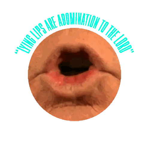 A Picture Of A Woman 'S Lips With Proverbs Written Around It Sticker