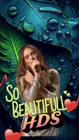 A Picture Of A Woman Singing With The Words So Beautiful Hds GIF