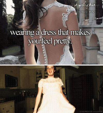 A Picture Of A Woman Wearing A Dress That Makes Her Feel Pretty GIF