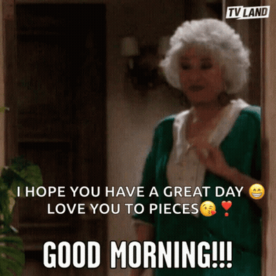 A Picture Of A Woman With A Caption That Says " Good Morning " GIF