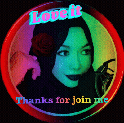 A Picture Of A Woman With A Rose In Her Hair With The Words Love It Thanks For Joining Me GIF