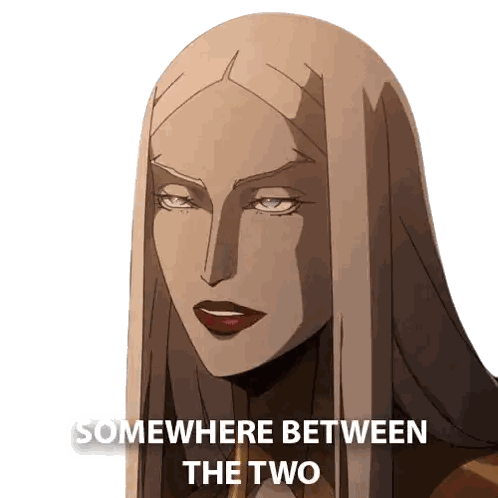 A Picture Of A Woman With Long Hair And The Words Somewhere Between The Two Sticker
