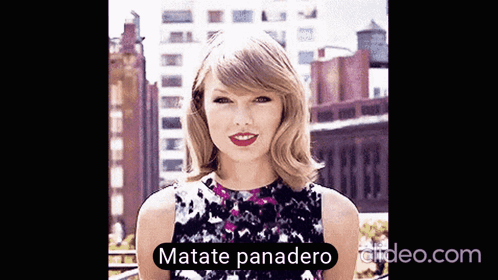 A Picture Of A Woman With Matate Panadero Written In The Corner GIF
