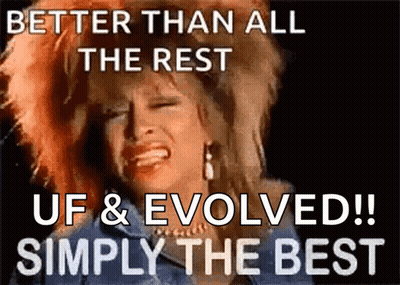 A Picture Of A Woman With The Caption Better Than All The Rest Uf & Evolved Simply The Best GIF