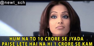 A Picture Of A Woman With The Caption Hum Na To 10 Crore Se Jyada GIF