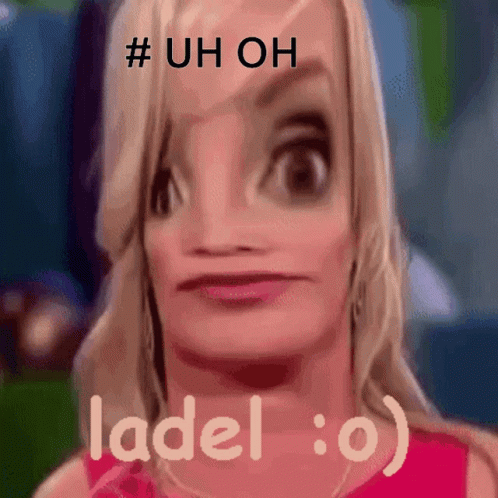 A Picture Of A Woman With The Caption # Uh Oh Ladel : O GIF