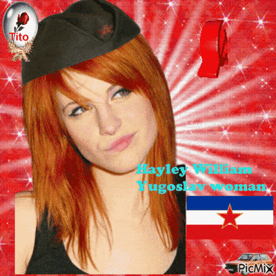 A Picture Of A Woman With The Name Hayley William Yugoslav Woman GIF
