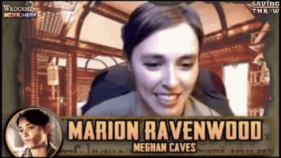 A Picture Of A Woman With The Name Marion Ravenwood GIF