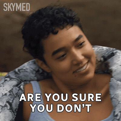 A Picture Of A Woman With The Words Are You Sure You Don 'T On It GIF