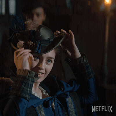 A Picture Of A Woman With The Words At Your Service Netflix GIF