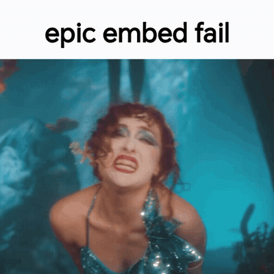 A Picture Of A Woman With The Words Epic Embed Fail Below It GIF