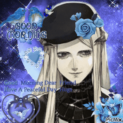 A Picture Of A Woman With The Words Good Morning Dear Friend Have A Peaceful Day GIF