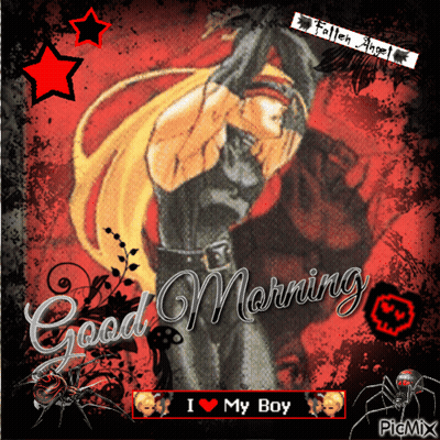 A Picture Of A Woman With The Words Good Morning I Love My Boy GIF